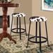 24 inch Backless Metal Bar Stool,Cow print Stool for Kicthen Bar-2 Pack