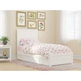 NoHo Twin XL Bed with Footboard and 2 Drawers in White