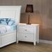 2-Drawer Modern Wood Nightstand, White