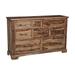 Porter Designs Crossroads Traditional Solid Sheesham Wood 7-Drawer Dresser, Brown