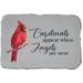 Cardinals Appear Garden Memorial Accent Stone by Kay Berry in Grey