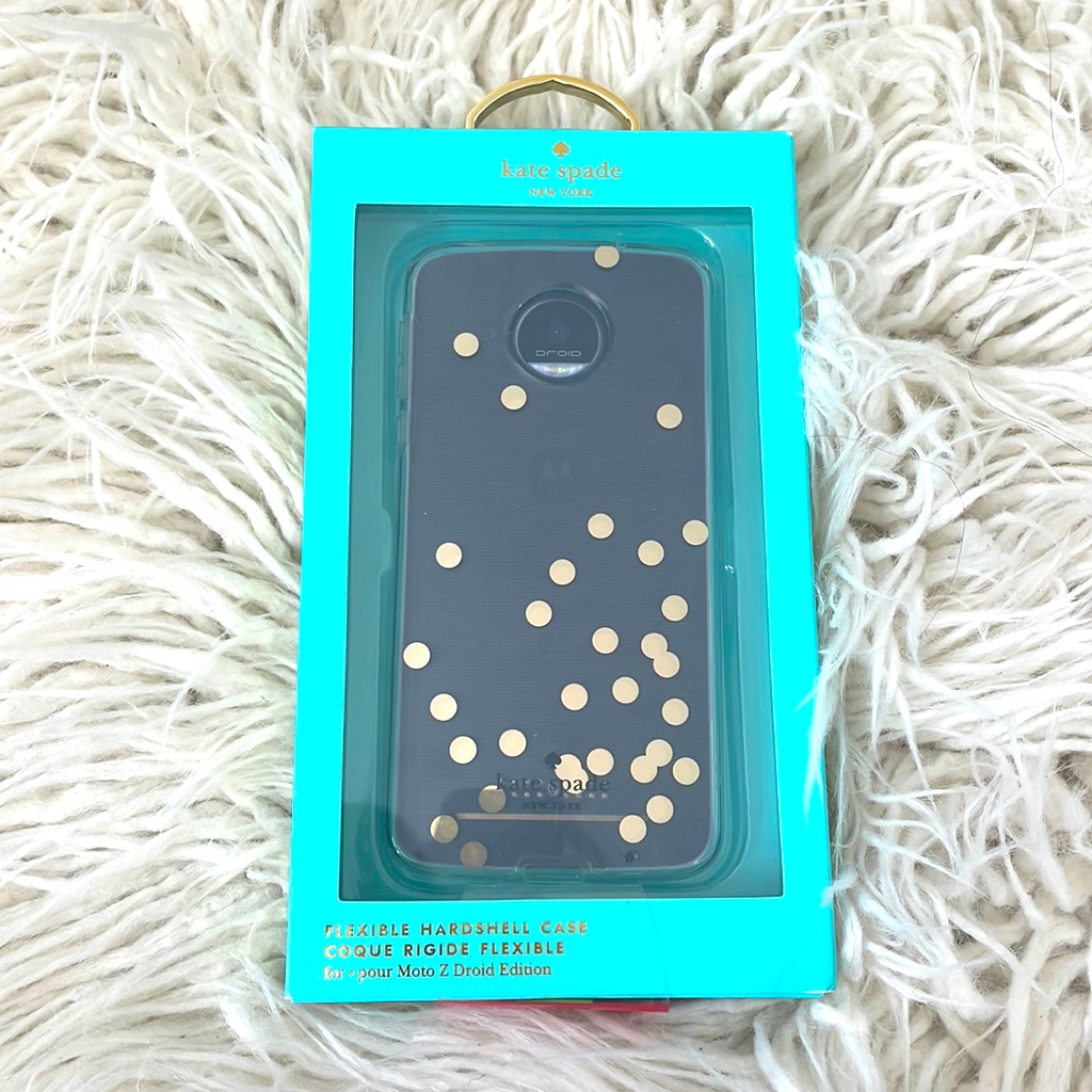 Kate Spade Cell Phones & Accessories | Kate Spade Flexible Hard Shell Case For Moto Z Droid Edition Phone | Color: Black | Size: Os