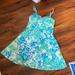 Lilly Pulitzer Dresses | Lilly Circle Skirt Dress | Color: Blue/Green | Size: 4