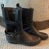 Burberry Shoes | Burberry Rain Ankle Boots Rubber Logo | Color: Black | Size: 9