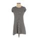 Olivia Rae Casual Dress - A-Line: Gray Print Dresses - Women's Size Small