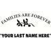 Design W/ Vinyl Families Are Forever Custom Personalized W/ Your Last Name Home Entrance Wall Decal Vinyl in Black | 20 H x 50 W in | Wayfair