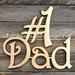 aMonogram Art Unlimited 1 Dad Wall Décor in Brown/Gray/Yellow | 14 H x 18 W x 0.25 D in | Wayfair 91114-18