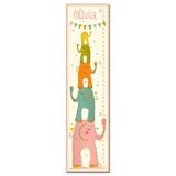 Finny and Zook Personalized Growth Chart Canvas in Blue/Orange/Pink | 39 H x 10 W in | Wayfair gc000027