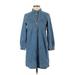 Old Navy Casual Dress - Shirtdress: Blue Dresses - Women's Size Small Petite