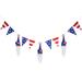 6 ft. Patriotic Flags and Blue Gnomes Garland - 6 ft by National Tree Company - 6 ft