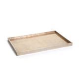 18.5" Long Rectangular Serving Tray, Antique Gold & Silver