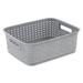 Sterilite Short Weave Wicker Pattern Storage Container Basket, Gray (18 Pack) - 6