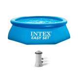Intex 8ft x 30in Easy Set Inflatable Above Ground Polygonal Pool w/ Filter Pump - 14