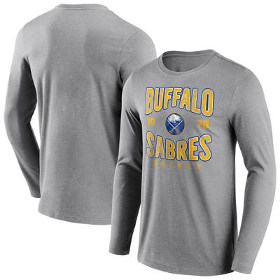 Buffalo Sabres Fanatics Branded Wave Off Langarm-T-Shirt - Sportgrau - Herren Image