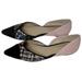 Anthropologie Shoes | Anthropologie | Tweed And Suede Leather D’orsay Flats | Color: Black/Pink | Size: 7