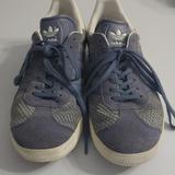 Adidas Shoes | Adidas Womens Gazelle Snakeskin Suede Sneakers | Color: Gray/Purple | Size: 10