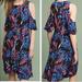 Anthropologie Dresses | Anthropologie Maeve Ella Cold Shoulder Dress | Color: Black/Blue | Size: 6