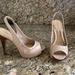 Jessica Simpson Shoes | Jessica Simpson Agynee Nude Platform Sling Back | Color: Tan | Size: 6