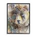 Stupell Industries Abstract Watercolor Bear Portrait Wild Forest Animal XXL Black Framed Giclee Texturized Art By Kamdon Kreations in Brown | Wayfair