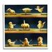 Stupell Industries Yoga Chicks Stretching Farm Animals Funny Exercise Painting in Yellow | 24 H x 24 W x 1.5 D in | Wayfair ak-440_wfr_24x24