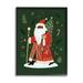 The Holiday Aisle® Festive Santa Claus Figure Green Christmas Holiday Canvas in Green/Red | 20 H x 16 W x 1.5 D in | Wayfair
