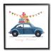 The Holiday Aisle® Blue Christmas Cat Car w/ Present Stack Canvas in Blue/Pink | 12 H x 12 W x 1.5 D in | Wayfair 04FF8DED64EF4049B72F8C99D2CF91C5