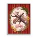 The Holiday Aisle® Merry Chris-Moose Holiday Wreath Rustic Animal Pun Canvas in Brown/Green/Red | 14 H x 11 W x 1.5 D in | Wayfair