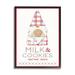 The Holiday Aisle® Milk & Cookies Phrase Christmas Plaid Gnome Canvas in Gray/Pink | 14 H x 11 W x 1.5 D in | Wayfair