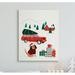 The Holiday Aisle® Vintage Red Car Christmas Festive Santa Dog Canvas in Green/Red | 30 H x 24 W x 1.5 D in | Wayfair