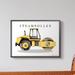 Trinx Abdul-Majeed Steam Roller Traditional Construction Truck Art Canvas in Black/Yellow | 11 H x 14 W x 1.5 D in | Wayfair