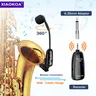 XIAOKOA-Microphone émetteur-récepteur sans fil UHF instruments de saxophone portée de 160 pieds