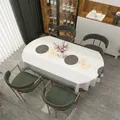 Nappe de Table ovale 136cm couverture de Table de Style moderne imprimé géométrique ferme PVC