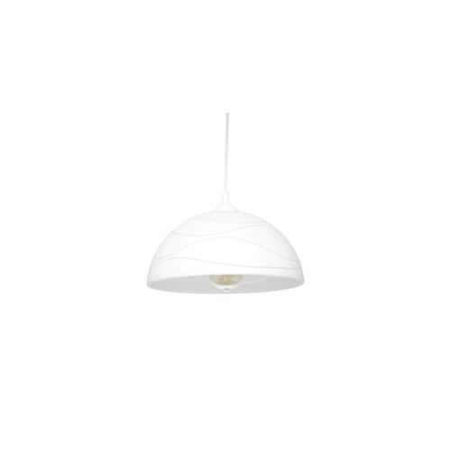 Licht-Erlebnisse Weiße Pendelleuchte Esstisch Glas Wohnzimmer