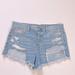 American Eagle Outfitters Shorts | American Eagle Outfitters Cut Off Raw Hem Distressed Denim Jean Shorts Sz 14 | Color: Blue | Size: 14