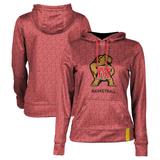 Women's Red Maryland Terrapins Basketball Pullover Hoodie