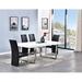 Wade Logan® Abelle 5 - Piece Dining Set Wood/Upholstered/Metal in Gray | 30 H in | Wayfair FBD3149F50AA492CB246F7119E91928A