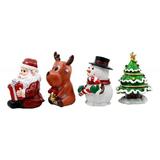 The Holiday Aisle® Santa, Reindeer, Snowman & Christmas Tree Figurine Resin | 4 H x 2.5 W x 2.5 D in | Wayfair 361603307CD14859B8FD0B85AD06ADED