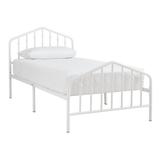 Signature Design Trentlore Twin Metal Bed Frame (Frame Only) in White - Ashley Furniture B076-671