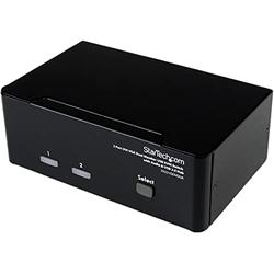 StarTech.com 2 Port KVM Switch - DVI and VGA w/ Audio and USB 2.0 Hub – Dual Monitor / Display / Screen KVM Switch - DVI VGA (SV231DDVDUA)