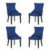 Stonefort Chair With Wood Legs (Set of 4) - 39.4"H (SH 19") x 22"W x 26.4"D