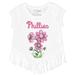 Girls Toddler Tiny Turnip White Philadelphia Phillies Blooming Baseballs Fringe T-Shirt
