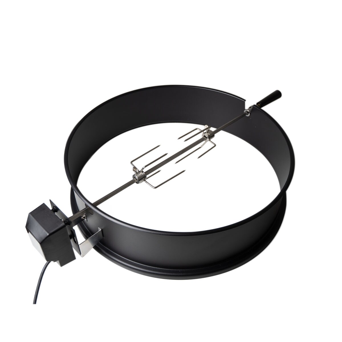 SANTOS BBQ Premium Grillspieß Drehspieß Set für Kugelgrill, Ø 57 cm, Schwarz Image