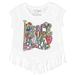 Girls Toddler Tiny Turnip White Philadelphia Phillies Peace Love Baseball Fringe T-Shirt