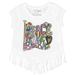 Girls Toddler Tiny Turnip White Pittsburgh Pirates Peace Love Baseball Fringe T-Shirt