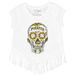 Girls Youth Tiny Turnip White Pittsburgh Pirates Sugar Skull Fringe T-Shirt