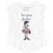 Girls Youth Tiny Turnip White New York Yankees Babes Fringe T-Shirt