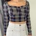 Free People Tops | Free People Plaid Corset Top | Color: Black | Size: 2