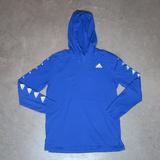 Adidas Shirts & Tops | Adidas. Boys Large (14/16). Hooded Shirt. Blue W/ White. | Color: Blue/White | Size: Lb