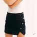 Free People Skirts | Free People Black Denim Mini Skirt | Color: Black | Size: 0