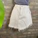 Free People Skirts | Free People ~ Nwt Cream Distressed Mini Skirt | Color: Pink | Size: M